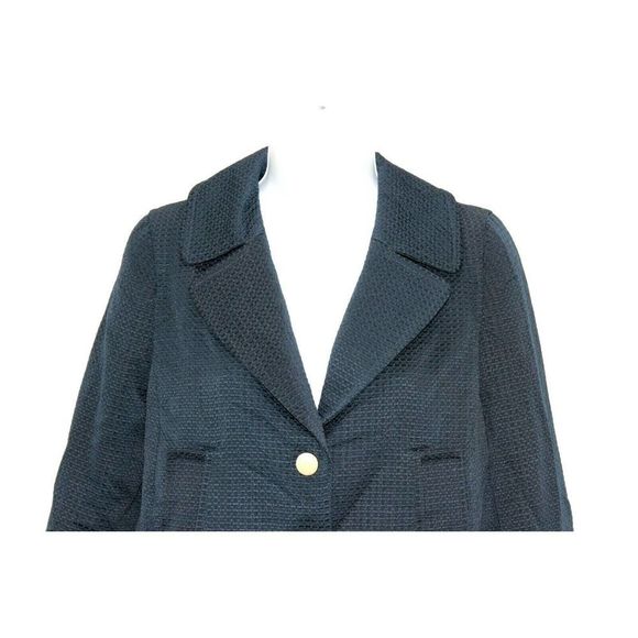 Liz Claiborne Petite XS Short Length Blazer Poly/Cotton Jacket Navy Blue NWT - Picture 2 of 10